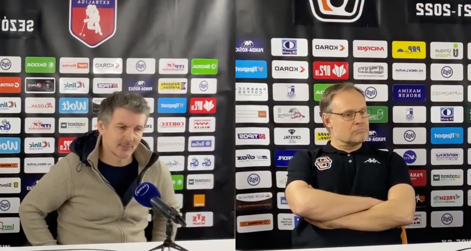 Tero Lehterä a Timo Saarikoski po zápase v Košiciach 
